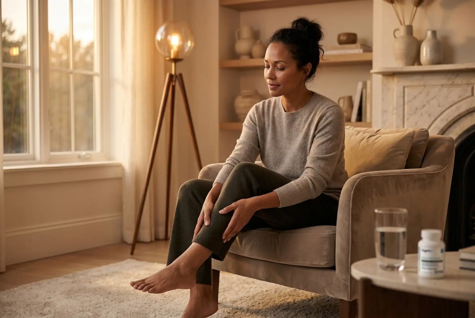 Woman stretching to support muscle recovery