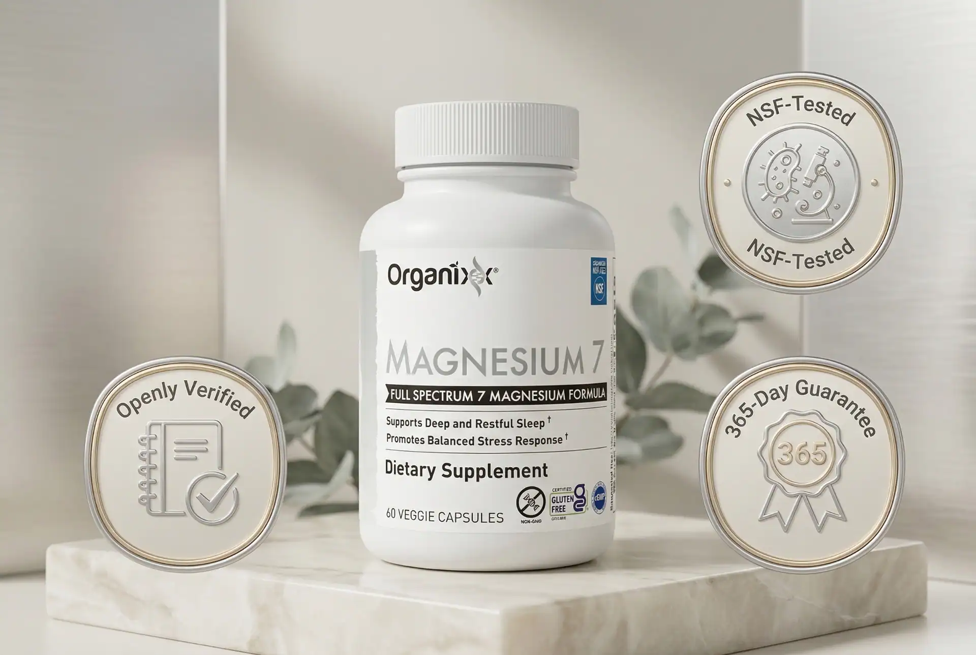 Magnesium 7 is third-party tested and backed by a 365-day guarantee