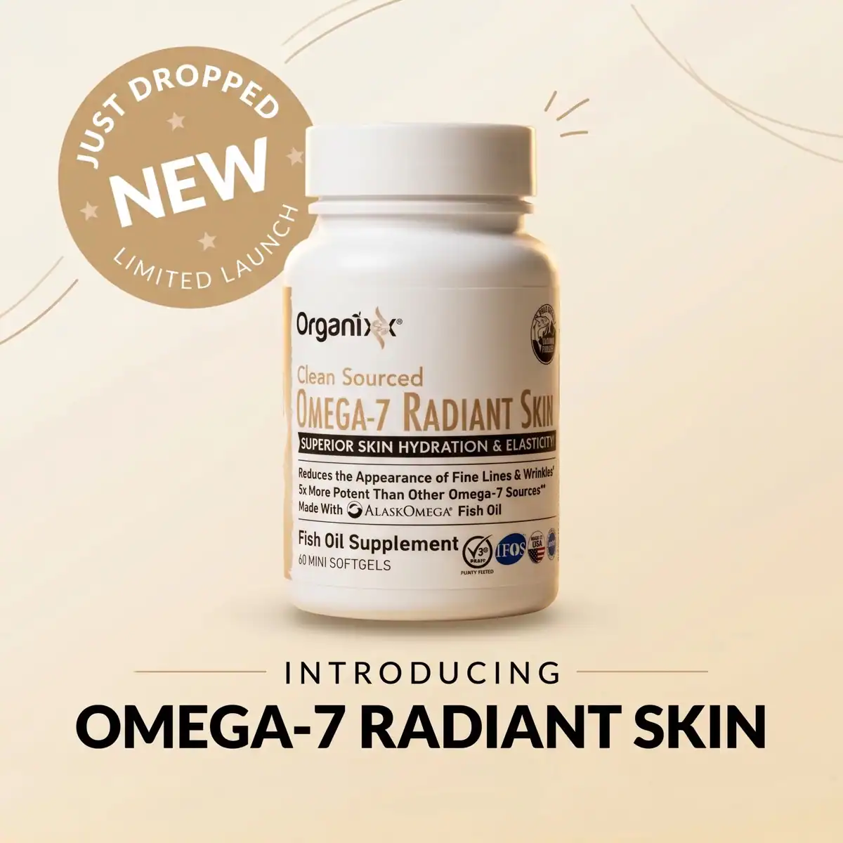 Organixx Clean Sourced Omega-7 Radiant Skin